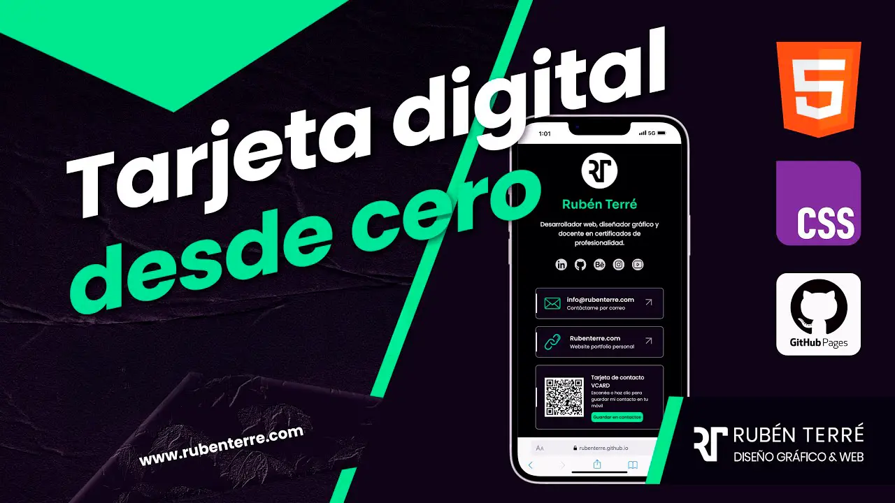 Portada del curso Crea una tarjeta digital