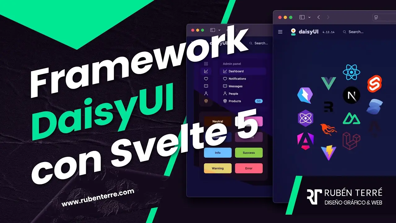 Portada del curso Cómo integrar DaisyUI en Svelte 5